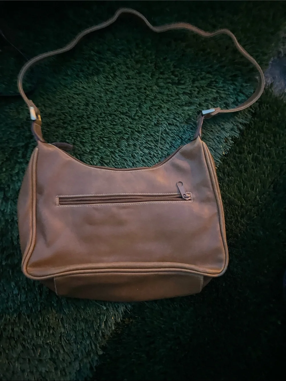 Smartty Tan Floral Laser-Cut Shoulder Bag